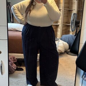 Cider Navy Wide Leg Pants